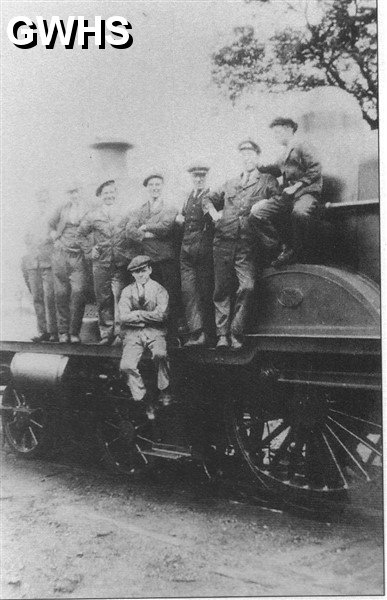 22-151 Wigston Railwaymen circa 1931on a Midland Compound 4-4-0at the rear of the South Wigston sheds