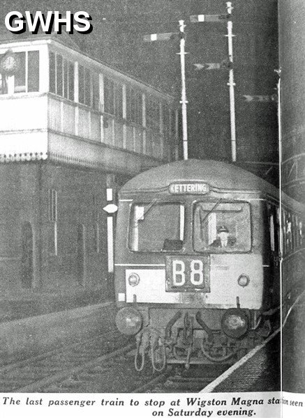 33-198 Last Passenger train at Wigston Magna Station 1968