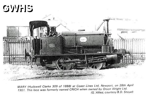 39-193 'MARY' Hudswell Clarke 309