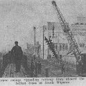 21-009 Railway lines being removed at levelcrossing in South Wigston c 1965
