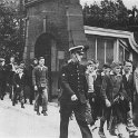 22-173 Teacher Stella Laundon & constable on Spion Kop Wigston Magna Station circa 1940 