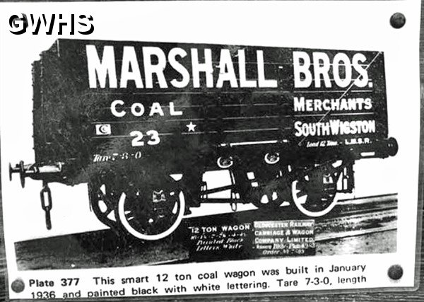 34-030 Picture of a Marshall Bros Coal Truck in the yard at Quorn Railway Station on The Great Central Railway Line