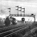 35-965 British Standard 4-6-0 class 4MT number 73059 running northwards from Wigston bound for Leicester shed on the 17th December 1965