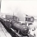 7-141 freight train passing over the South Wigston level crossing