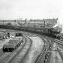 7-176a Hinckley to London F A Cup Special - Wigston May 1961 Cattle dock in left corner