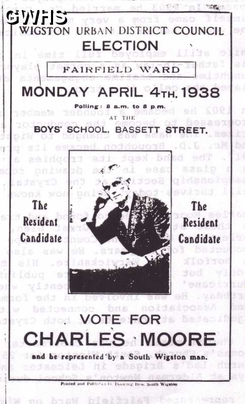 15-115 Charles Moore Election Poster 1938