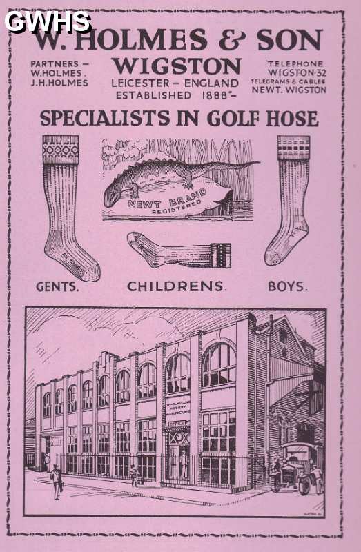 20-043 W Holmes & Sons Golf Hose Wigston Advert