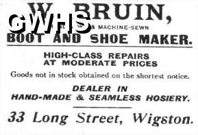 20-089 W Bruin 33 Long Street Wigston Magna advert