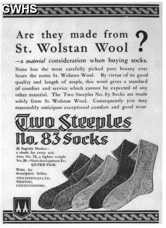 23-790 Two Steeples Wigston Magna advert from Sept 1930