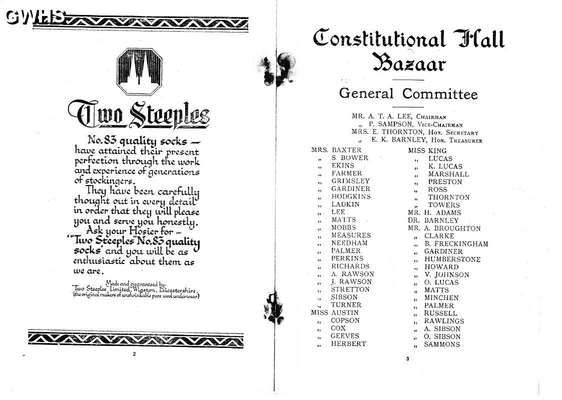 23-884 Programme for the Opening of the New Constitutional Hall 2nd December 1927 part 2
