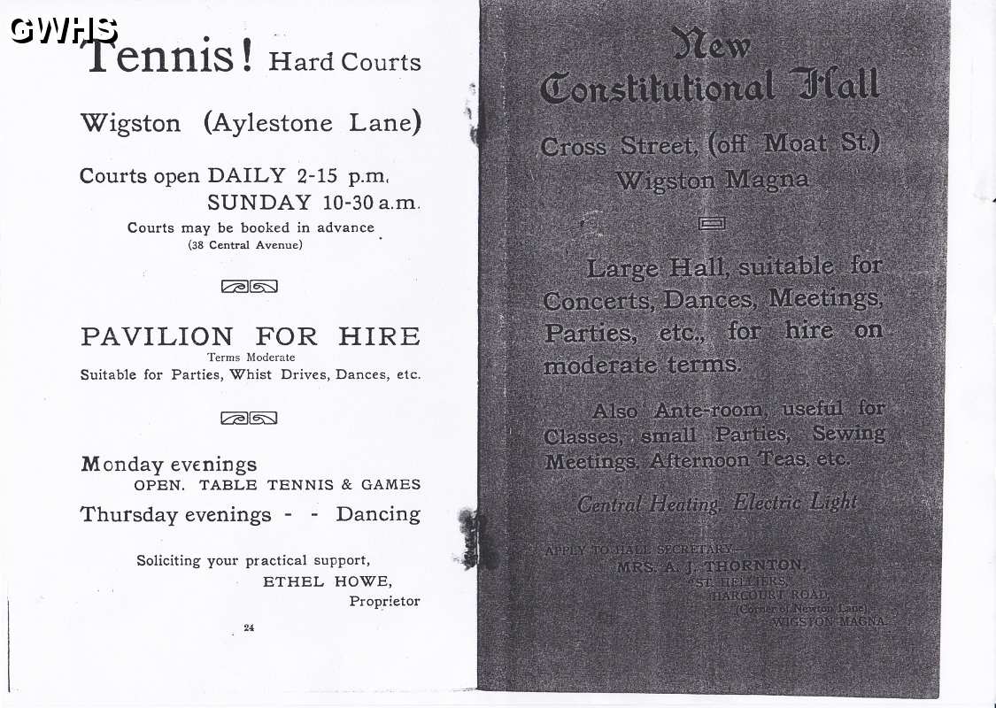 23-893 Programme for the Opening of the New Constitutional Hall 2nd December 1927 part 11