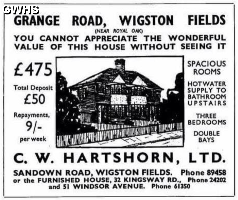 26-479 Grange Road Wigston Fields house sale advert