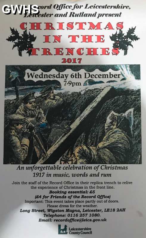 33-018 Advert for LRO Christmas event in the Trenches 2017