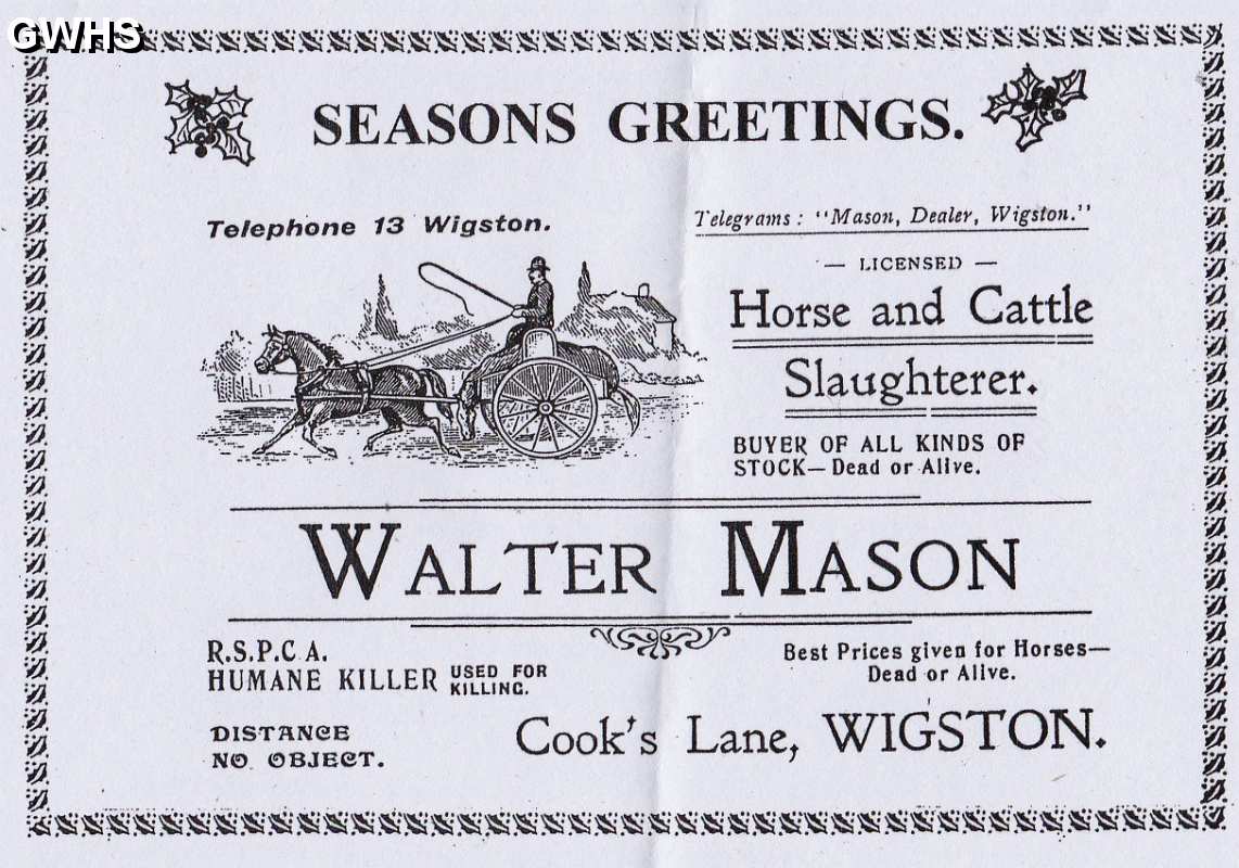 33-351 Walter Mason Business Card c 1950