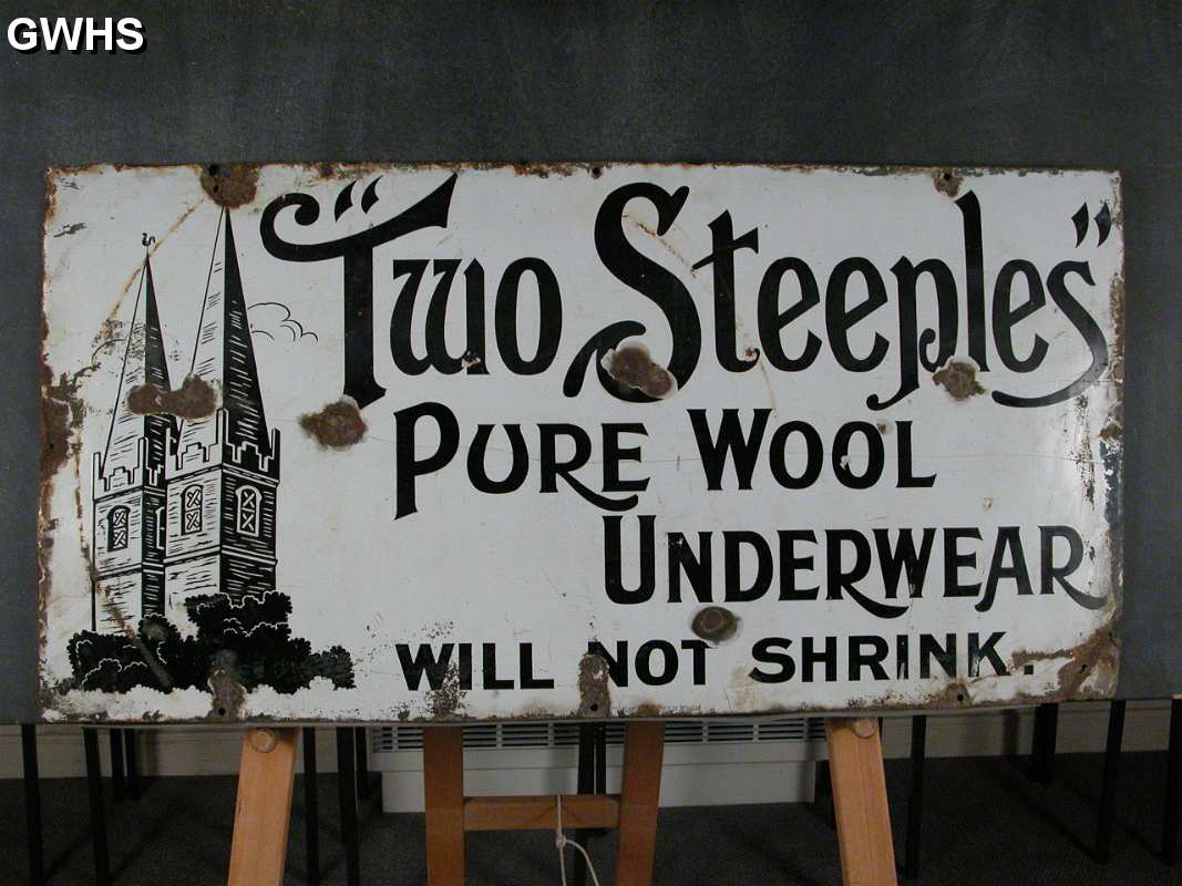 33-504 Two Steeples Hosiery Sign