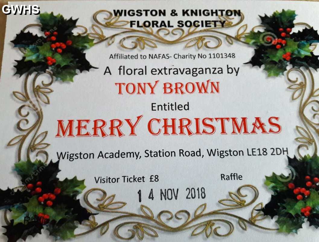 34-039 Advert for The Wigston & Knighton Floral Society 2018