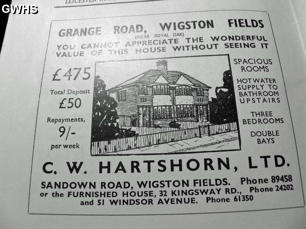 39-406 Advert for house sales in Wigston Fields