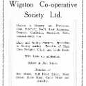 20-044 Wigston Co-operative Society Ltd Central Stores Long Street Wigston Advert