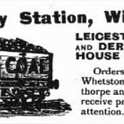 20-090 Leicestershire and Derbyshire House Coals Railway Station Wigston Magna advert