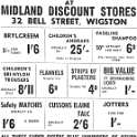 33-128 Advert for Midland Discount Stores Bell Street Wigston Magna 1968