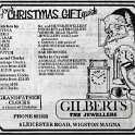 35-559 Advert for Gilbert's Jewellers Leicester Road Wigston Magna
