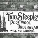 35-827 Two Steeples Hosiery Company metal sign