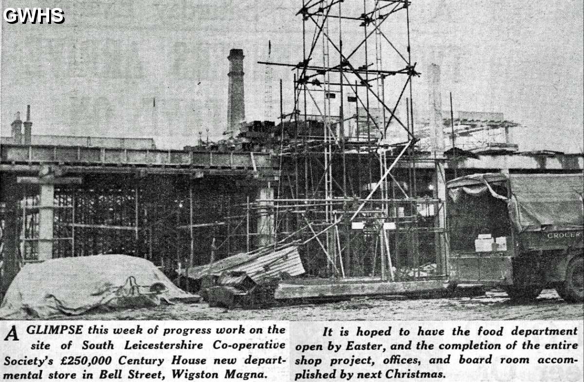 33-133 Co-operative Store in Bell Street Wigston Magna under construction 1968
