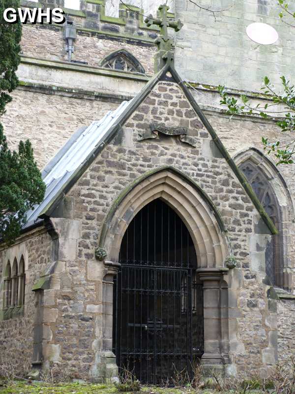 19-092 North door of All Saint's Church  Moat Street Wigston Magna Feb 2012