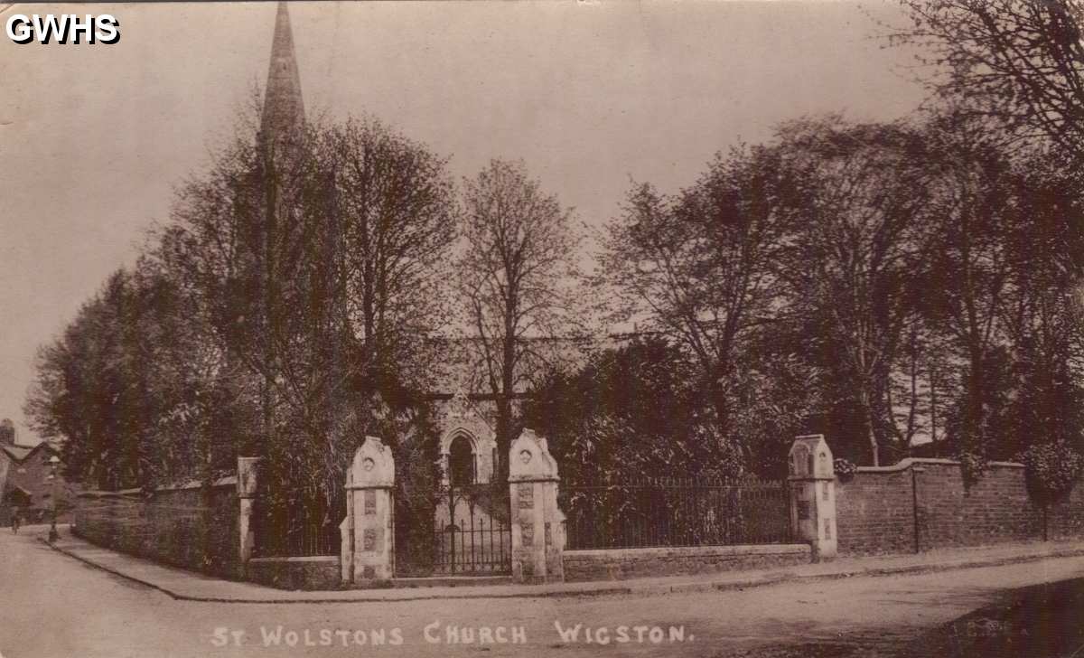 25-034 St Wolstons Church Wigston Magna circa 1910