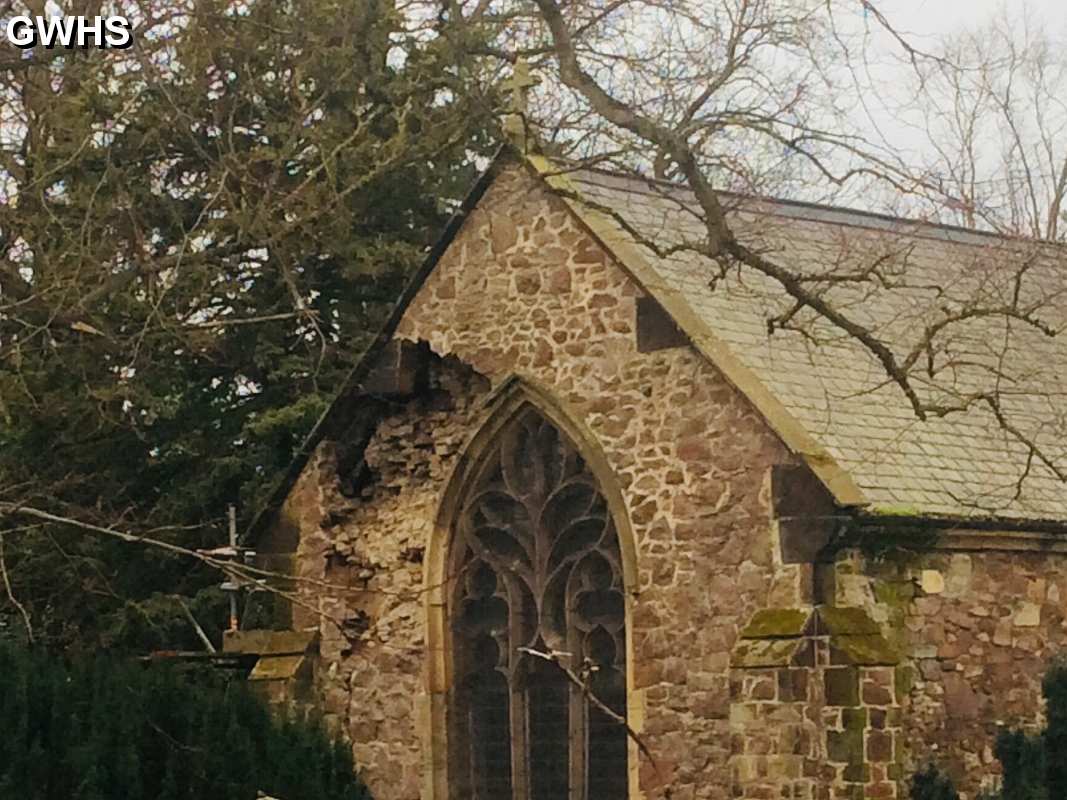 39-441 St Wistan's Church Wigston Magna 2021 - showing damage to structure