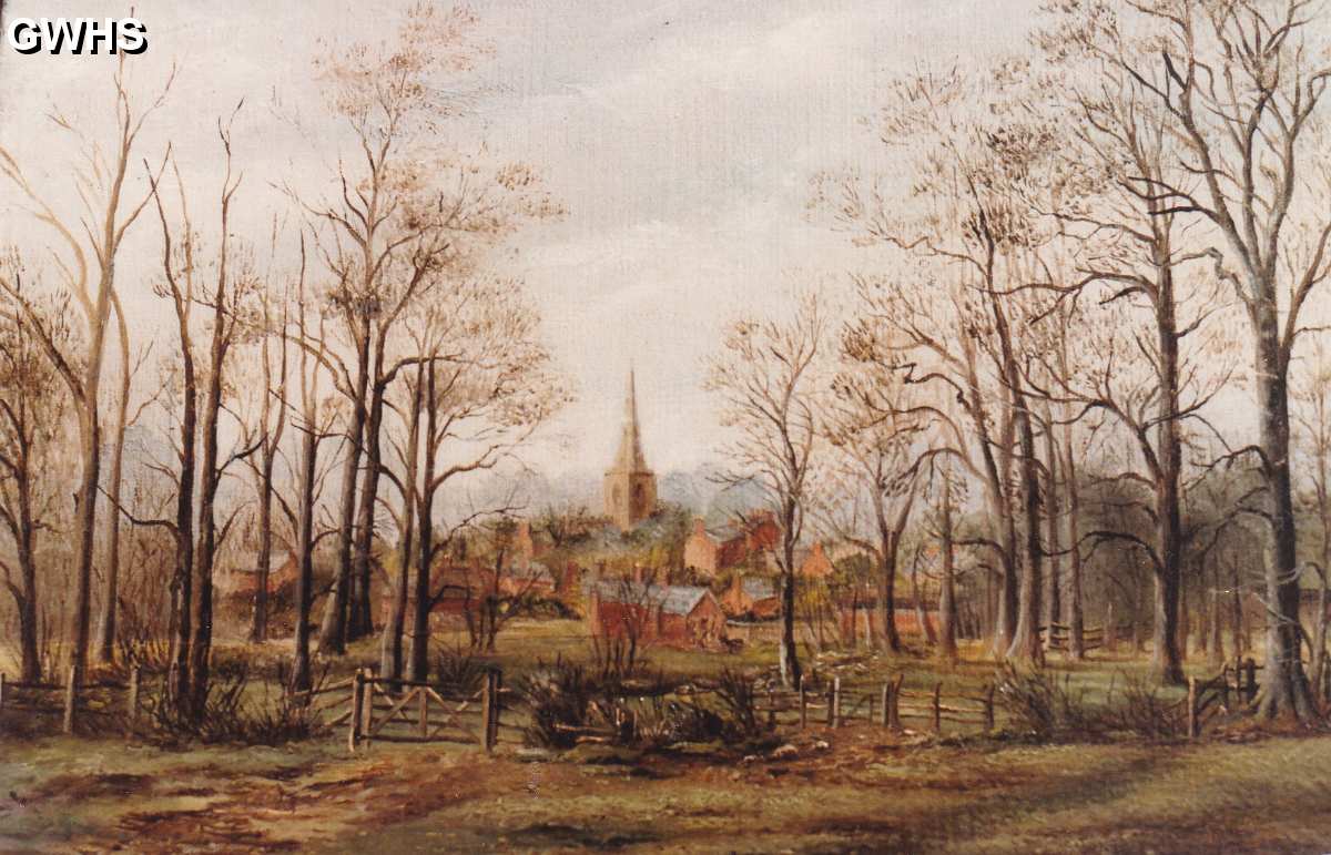 5-17a Painting of St Woolstans Church by J T Proctor c 1900