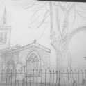 33-516 All Saints Church Wigston Magna drawn by C Needham 1919