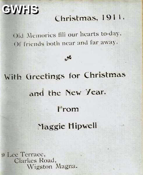 31-064 Christmas Card - 9 Lee Terrace built in 1893 is still there on Clarkes Road.