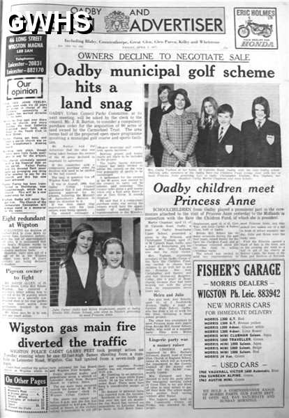 31-286 Wigston Gas Main Fire April 1971