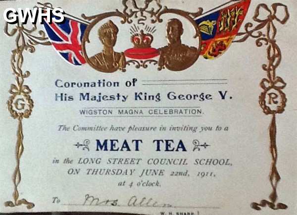 31-343 Meat Tea Long Street Council School Wigston Magna
