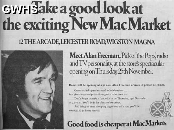 32-140 Alan Freeman opened MacMarket Leicester Road Wigston Magna November 1971