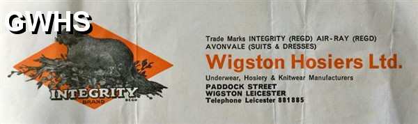 32-594 Wigston Hosiers Letter Head