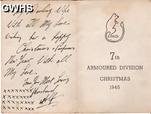 33-187 Inside of Christmas Card 7th Armoured Division 1945
