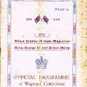 22-296 Silver Jubilee King George V - Wigston Events Programme 1935 Pt 1