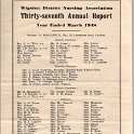 25-021 37th Annual Report of Wigston District Nursing Association 1949 Pt 1 