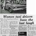 31-358 Women Taxi drivers Oadby & Wigston Advertiser, April 30th 1971