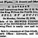 33-290 Sale of King William IV Bell Street Wigston Magna 10-10-1879