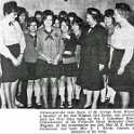 33-546 Jane Davis of the 2nd Wigston Girl Guides wins first badge 1968