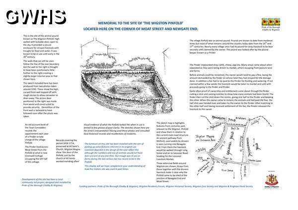 33-842 Wigston Pinfold information board