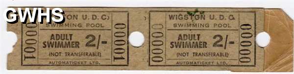 34-227 first wigston swimming bath ticket number 1