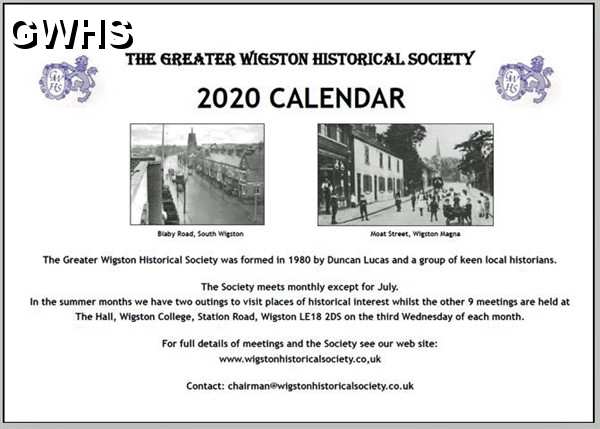 35-309 Wigston Calendar 2020