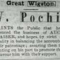 33-754 W Pochin becomes Auctioneer in Wigston Magna c 1840