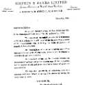 34-696 Take over of H B Freckingham business -  letter from Simpkin & James 1958