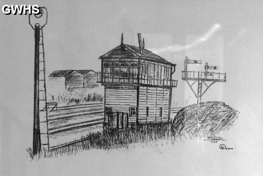 31-245 Signal Box infront of Midland Cottages Wigston Magna