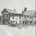 31-321 Drawing of the Bank Fish & chip shop Wigston Magna